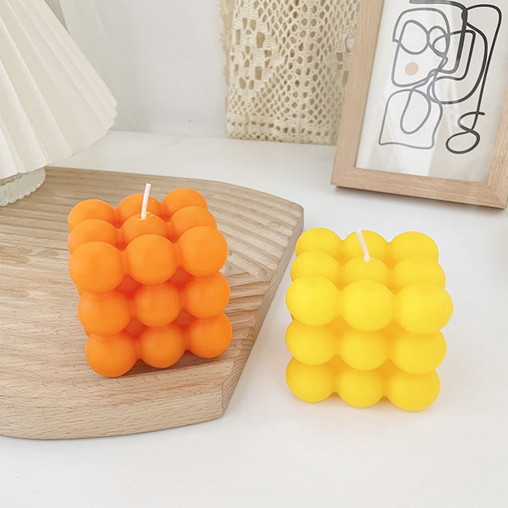 Декоративная свеча &quot;Bubble Cube&quot;, желтая