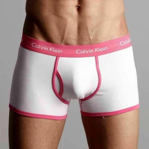 Мужские трусы хипсы Calvin Klein 365 White Pink