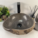 Каменная раковина из речного камня RS-05278 (41*32*15) 0861 из натурального камня