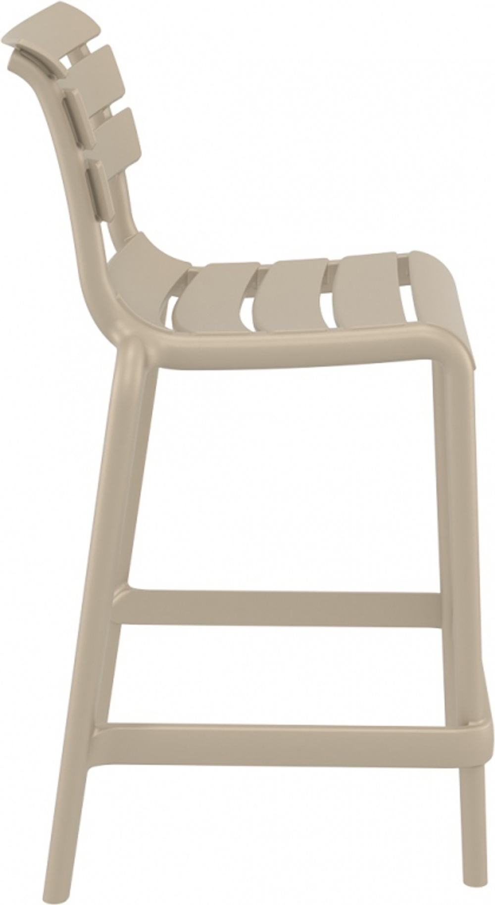 Стул пластиковый полубарный Siesta Contract Helen Bar 65, бежевый