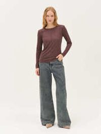 Лонгслив Slim Fit "Шоколад" женский