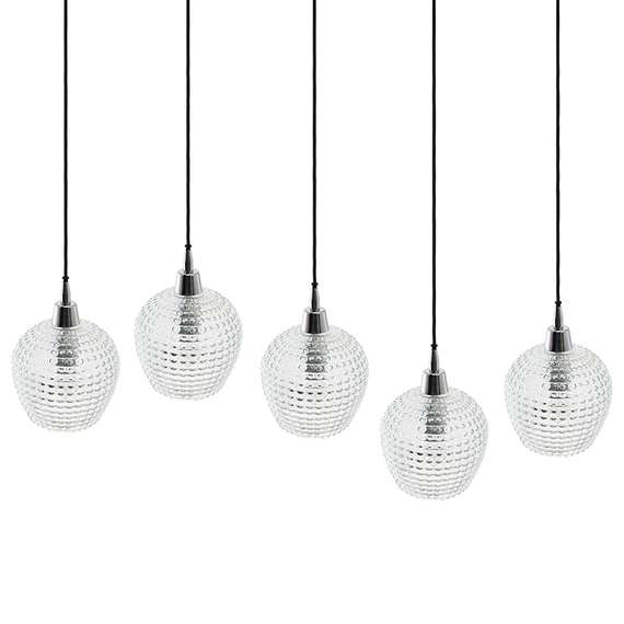 Светильник подвесной каскадный aurora, 110х18 см, прозрачный