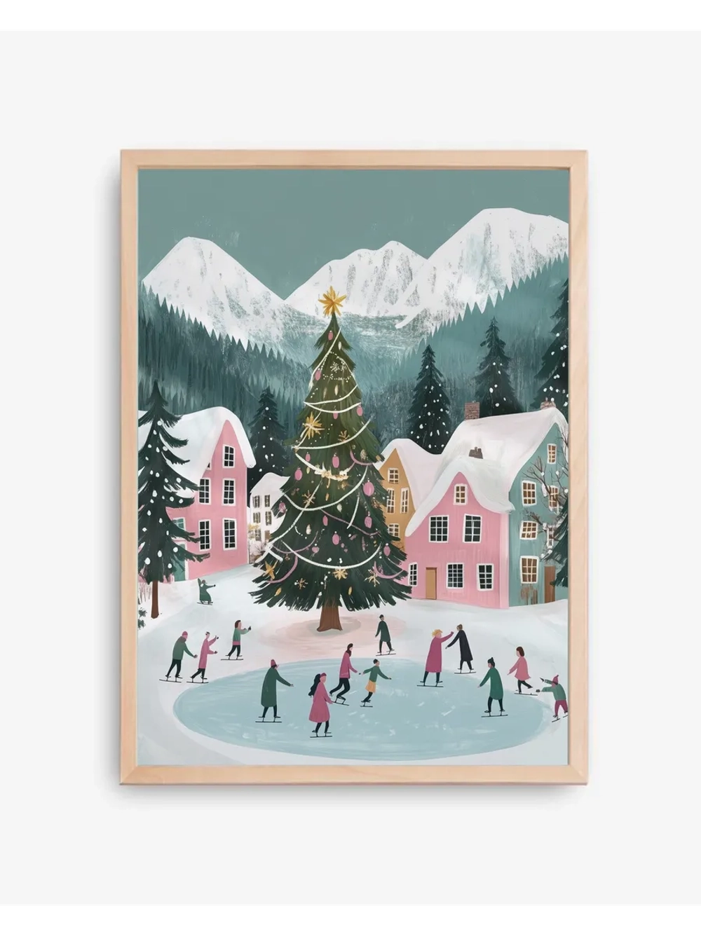 Декор новогодний постер на стену 60х90 см