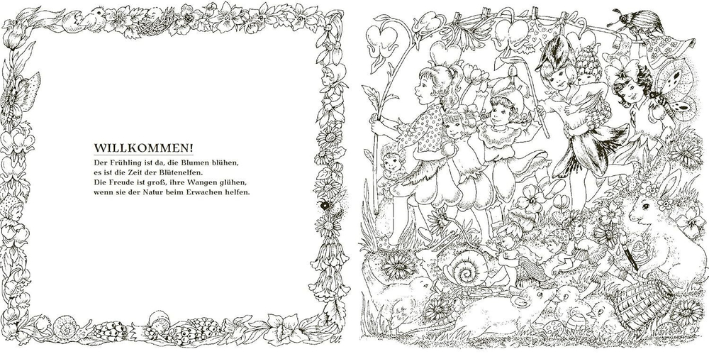 Christl Vogls Ausmalreise - Abenteuer der Bluetenelfen