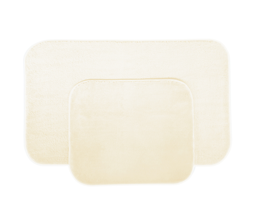 Набор ковриков для ванной и туалета, 60x100/50x60 см, цвет Кремовый