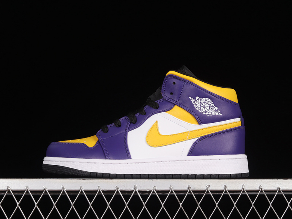 Купить кроссовки Nike Air Jordan 1 Mid Lakers (2022) в баскетбольном магазине futbasket.ru