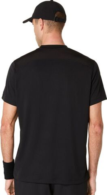 Мужская теннисная футболка Asics Court Short Sleeve - performance black