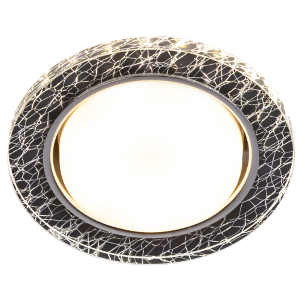 Встраиваемый светильник со светодиодной подсветкой ЭРА DK LD51 WH/BK GX53 белый черный | Встраиваемые LED светильники