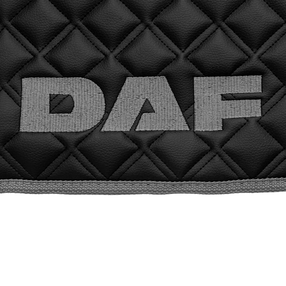 Ковры Daf XF-105 с 2006 года (механика) (экокожа, черный, серый кант, серая вышивка)
