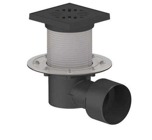 ТП-5100.1PG Трап чугунный горизонтальный с чугунным подрамником D75/110