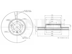 Диск тормозной передний UNIO BRD-20249