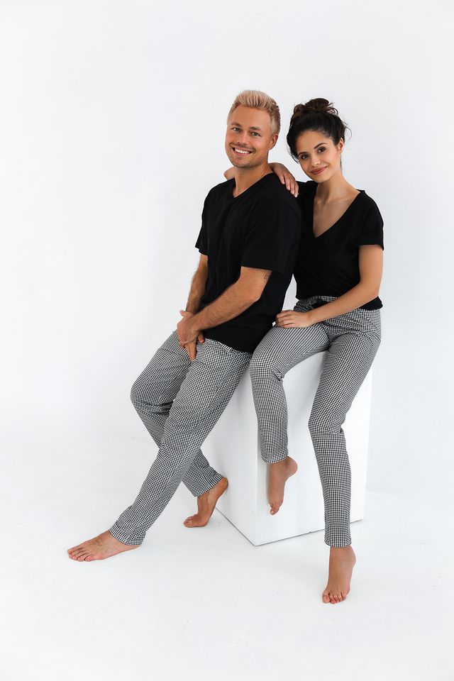 Пижама с клетчатыми брюками Domenica