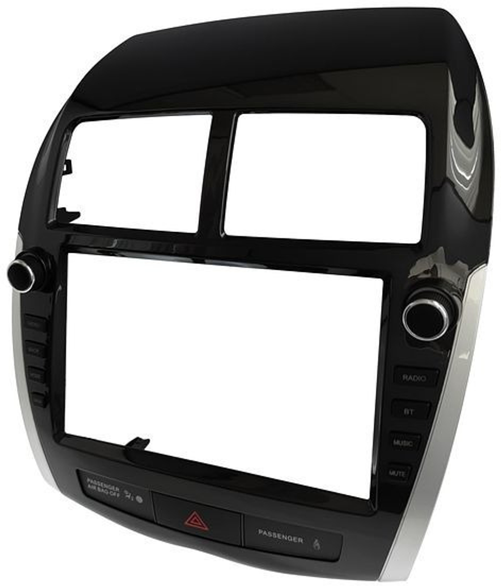 Магнитола для Mitsubishi ASX 2010-2016, Peugeot 4008, Citroen C4 Aircross (рамка с крутилками и кнопками) - Teyes CC4L монитор 9" IPS на Android 14, Snapdragon 662, CarPlay, 4G SIM-слот