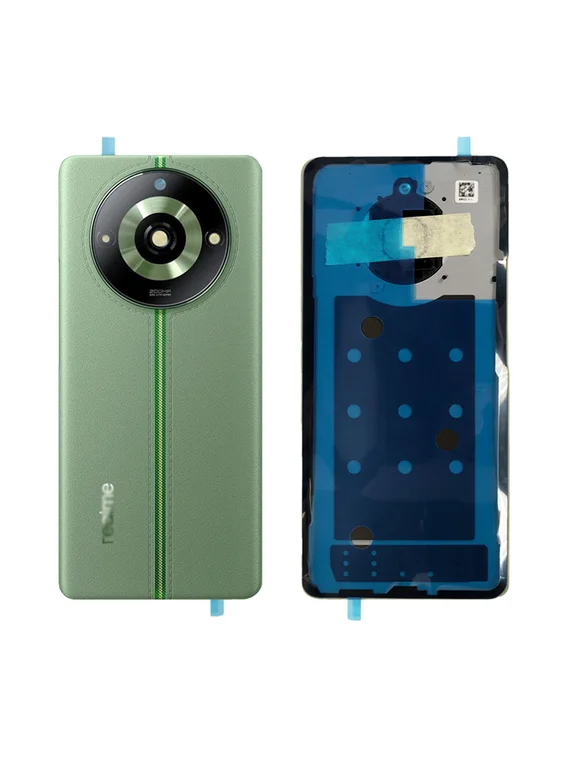 Задняя крышка для Realme 11 Pro+ зеленая (Green) со стеклом камеры