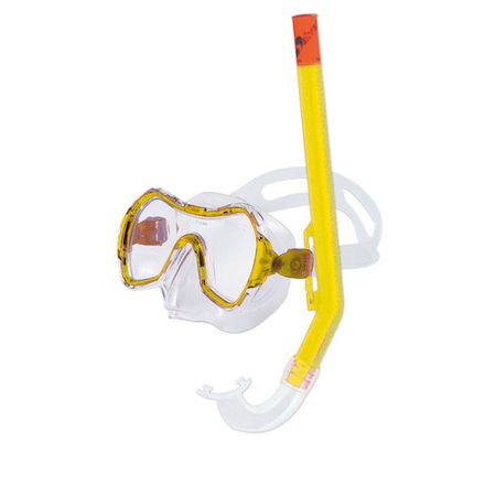 Набор для плавания Salvas Haiti Set, EA530C1TGSTB, р. Medium, желтый в сетч. сумке