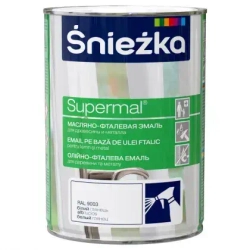 Краска Sniezka масляно-фталевая эмаль по дереву и металлу белая 0,8л