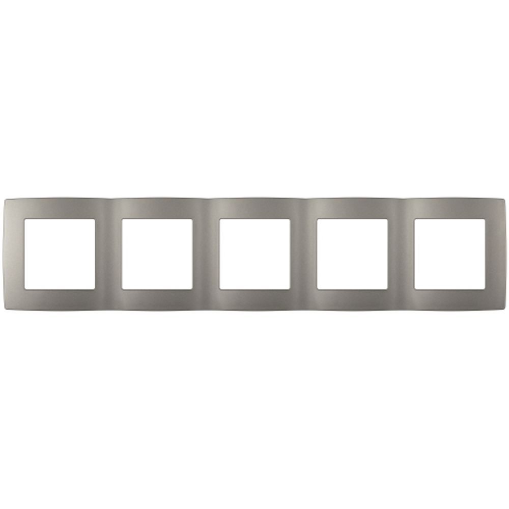Рамка для розеток и выключателей ЭРА Серия 12 12-5005-16 на 5 постов, титан