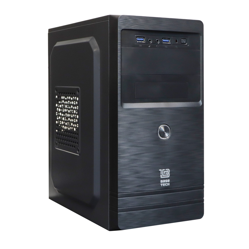 Корпус BaseTech M3407, Без БП, mATX, чёрный, 2xUSB3 (BT-M3407-B)
