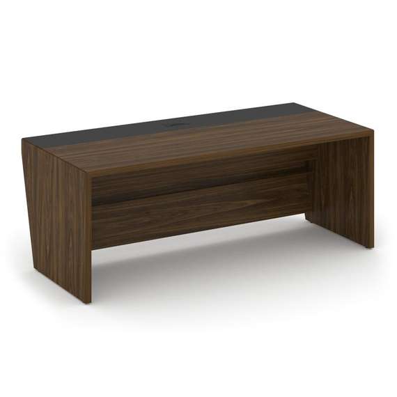 Corner Стол руководителя прямой COR.SR-20 Орех Лоренцо/Графит 2000*900*750