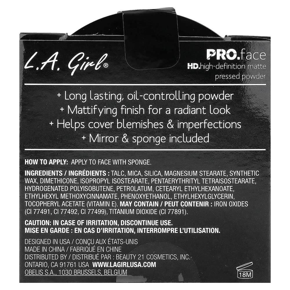 L.A. Girl, PRO. Матовая прессованная пудра для лица, GPP602 Classic, слоновая кость, 7 г (0,25 унции)