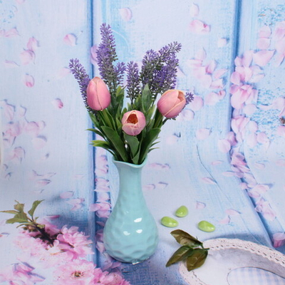 Ваза из керамики «Crispy-Алекс» 17см цвет голубой