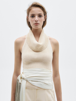 Massimo Dutti Топ из смесовой шерсти - Limited Edition, натуральный