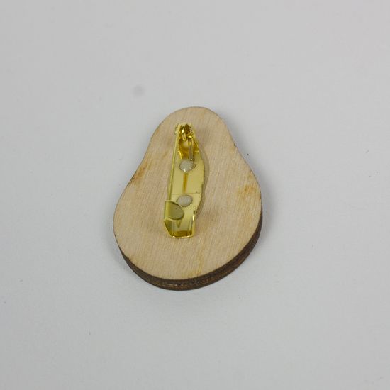 Деревянный значок. Авокадо