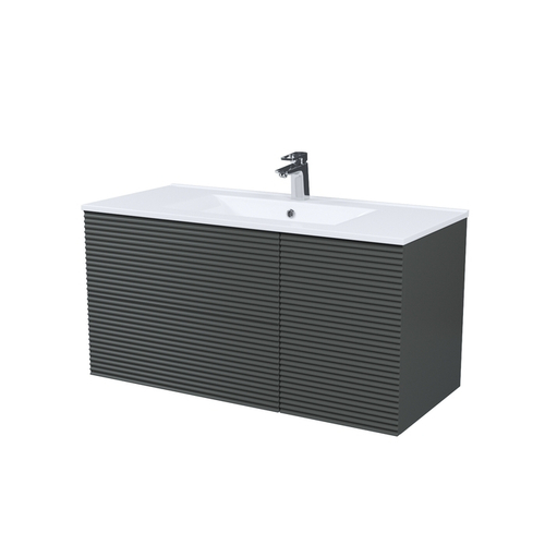 Тумба с умывальником, подвесная, 100 см, темно-серый, Bild, IDDIS, (BIL10G0i95K)