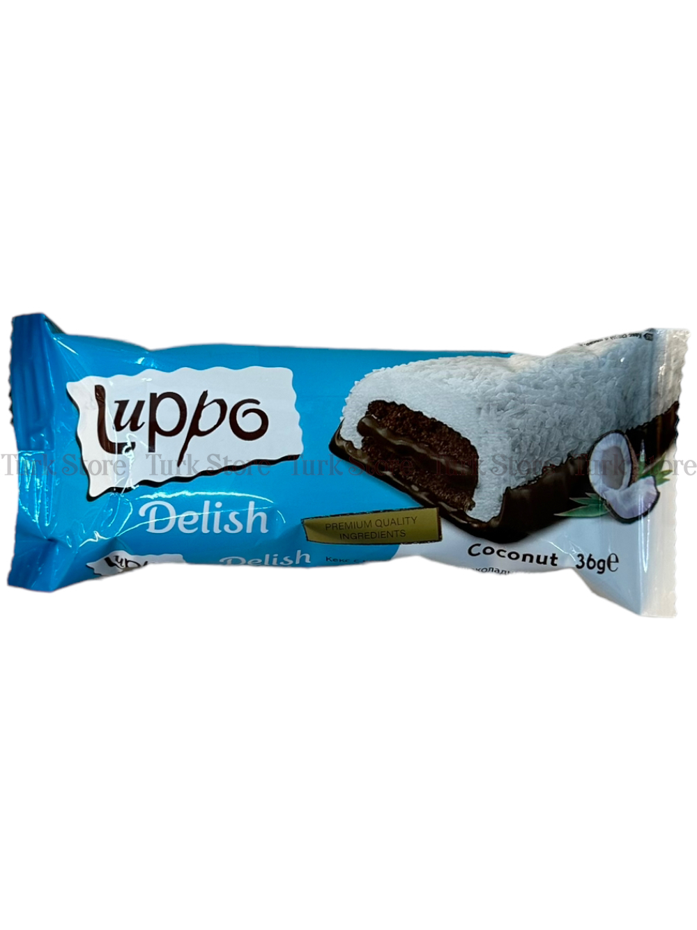 Кекс "Luppo Delish" с кокосом и шоколадным соусом 36 гр
