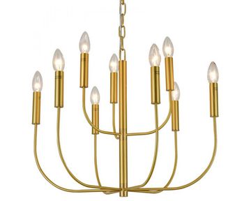 Подвесная люстра 9*E14 34909/C brass латунь BRIANNA Newport
