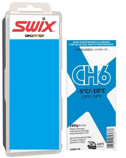 Парафин SWIX CH6X, (-5-10 C), Blue,  180 g