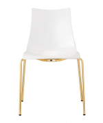 Стул пластиковый Scab Design Zebra Antishock 4 Legs, золотой, белый