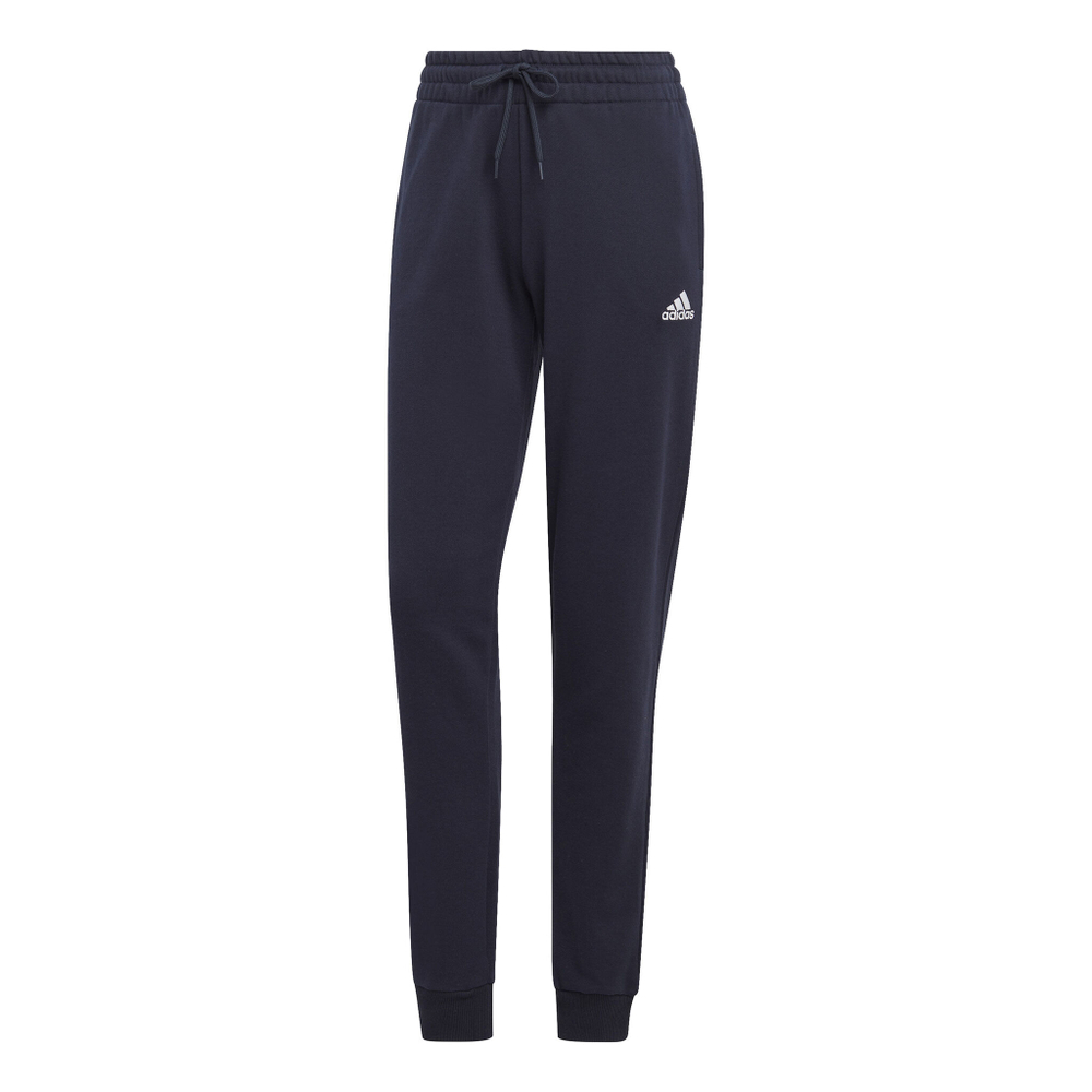 Женские теннисные брюки adidas Essentials Linear French Terry Cuffed Training Pants Women - Dark Blue, White
