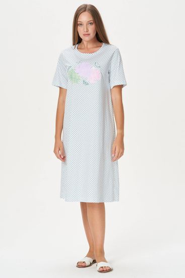 Ночная сорочка длиной ниже колена Лори с коротким рукавом S0191-F01 , белый