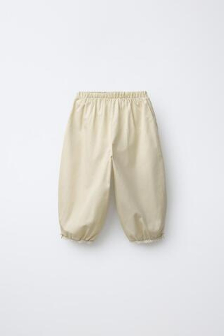 ZARA ДЖОГГЕРЫ С КРУЖЕВОМ, ЦВЕТ СЛИВОЧНОГО МАСЛА