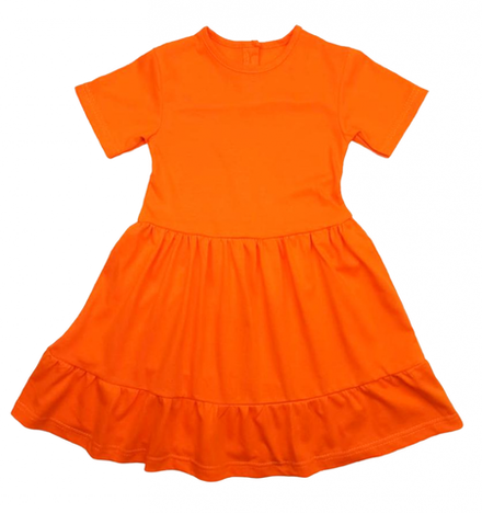 Платье 7076/4 оранжевое