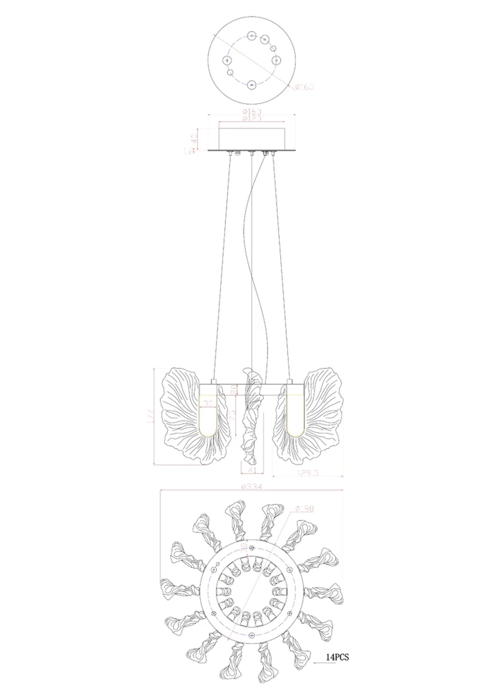 Подвесная люстра Divinare ANNA 1138/01 SP-36