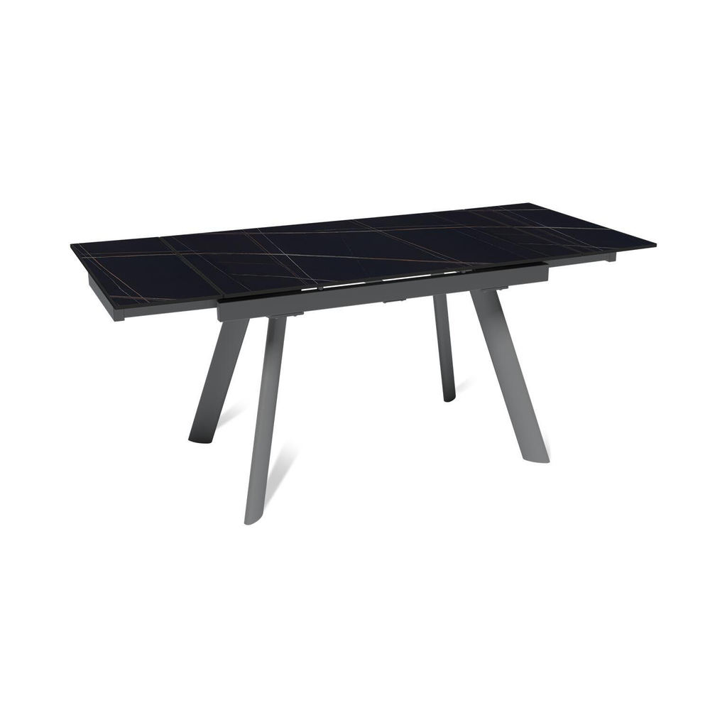 Стол раскладной Stone (120+30+30), керамика матовая Black Gold