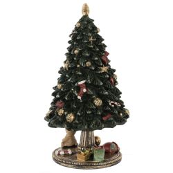 GAEM Фигурка декоративная (мех.завод,муз, движ) "Ёлка", L12 W12 H22,5 см