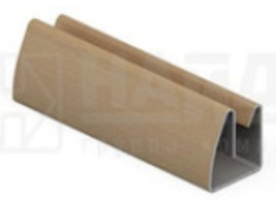 Профиль горизонтальный под стекло и зеркало 4*455 мм, Бук бавария