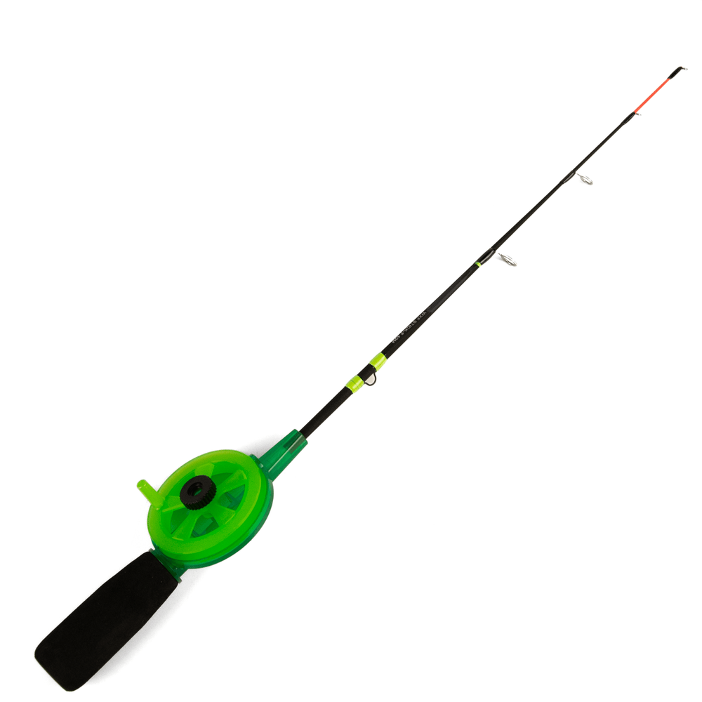 Зимняя удочка WestMan Pike, хлыст плоский, средне-жесткий (30см), Зеленый