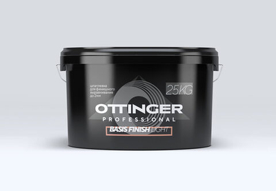 Шпаклевка готовая акриловая OTTINGER Basis Finish Light белая 25кг