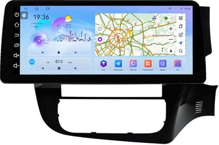 Магнитола Mitsubishi Outlander 3 2012-2021 (правый руль, рамка 9) - FarCar монитор 12.3" 2K QLED на Android 14, TS10, CarPlay, 4G SIM-слот