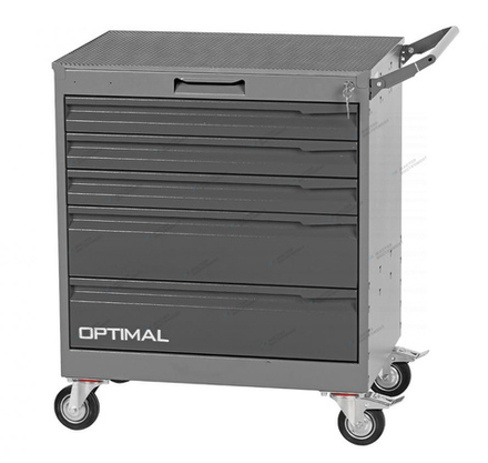 Тележка инструментальная, 5 выдвижных серых ящиков OPTIMAL NT225