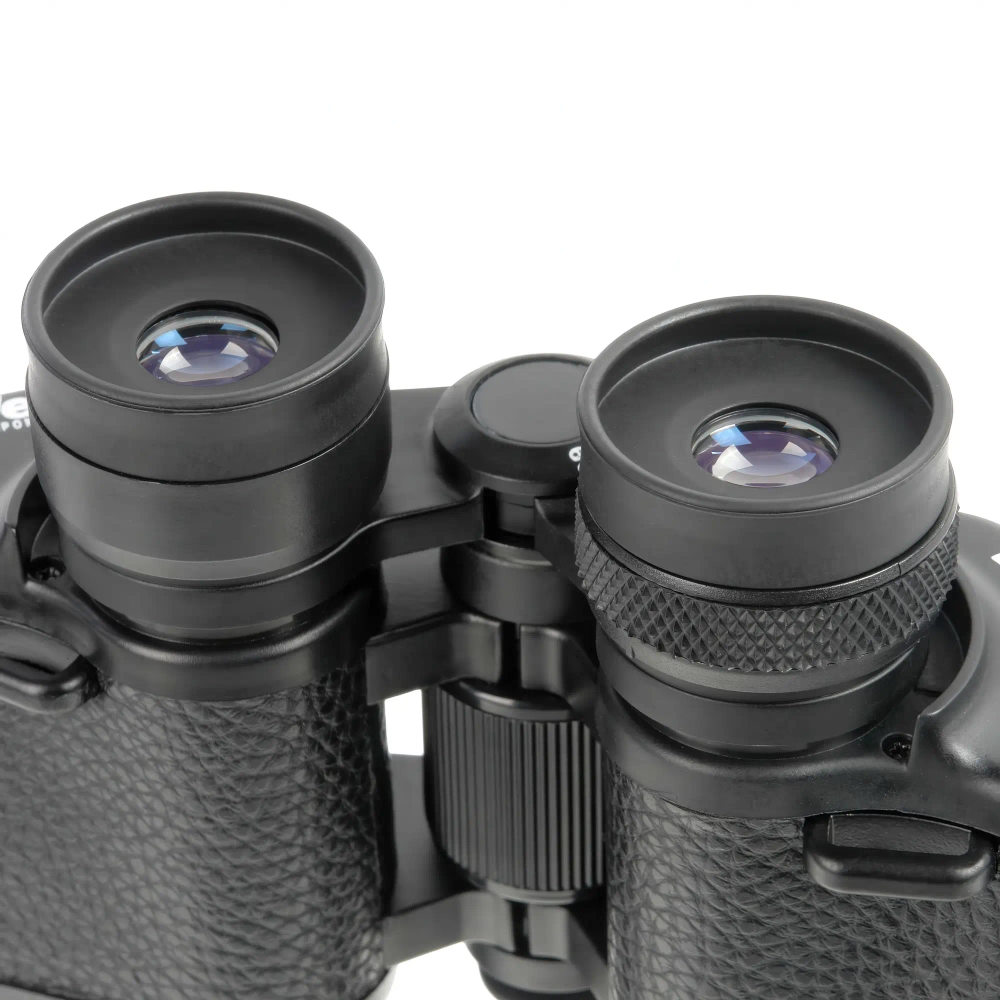 Бинокль Veber Classic БПШЦ 15x50 VL крупный план окуляров с деталями конструкции