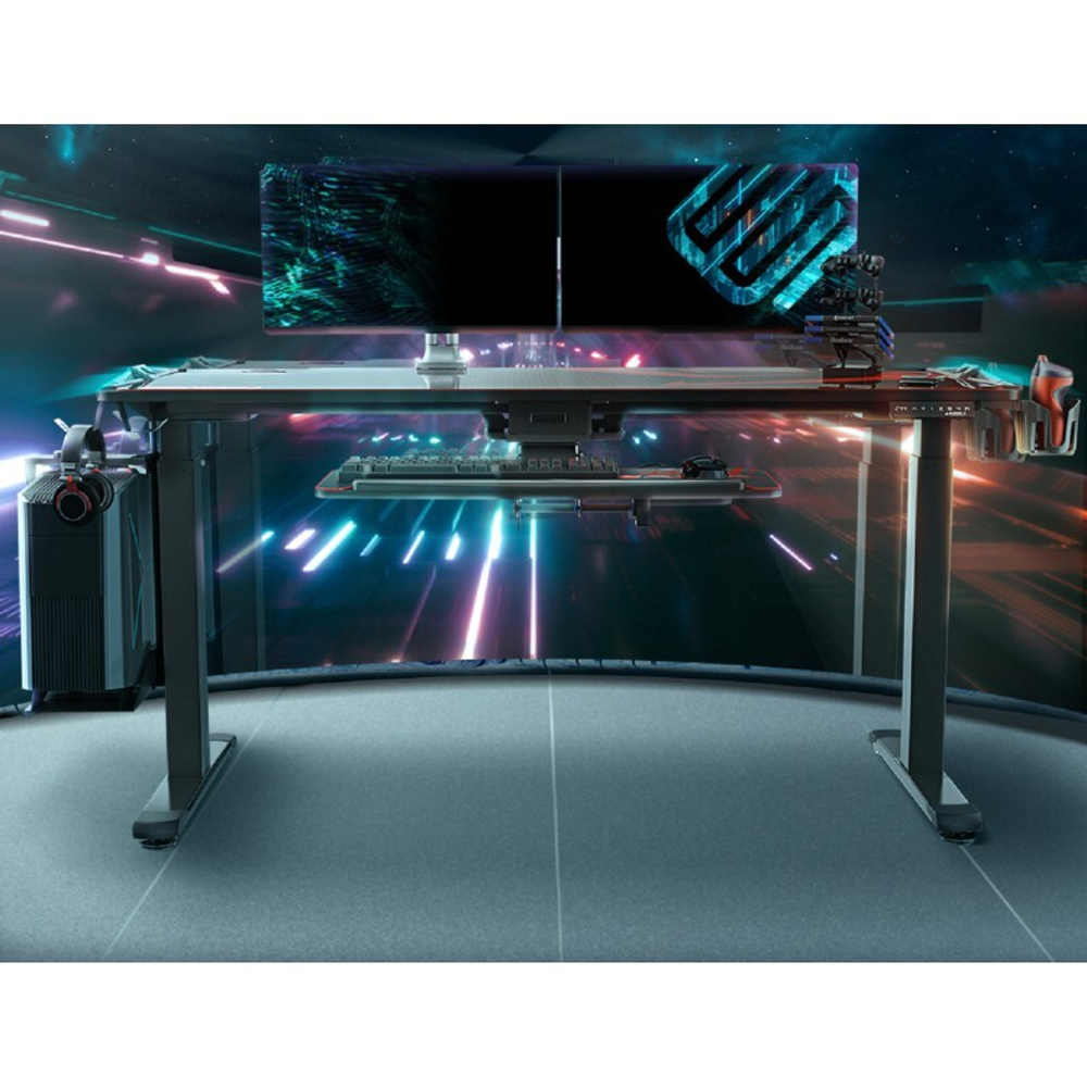 Стол для для компьютера c электрической регулировкой по высоте и RGB-подсветкой EUREKA ERK-EGD-S62B (ERK-EGD-S62B-V1)