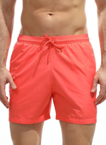 Однотонные пляжные шорты средней длины (Размер: XXL) (Цвет: синий)