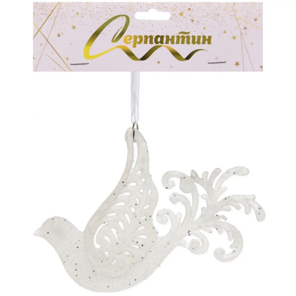 Подвеска «Птица счастья» 11*14 см, Белый