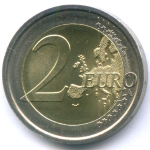 2 евро 2011 год. Сан-Марино. Регулярный выпуск. Тип 3. Биметалл UNC