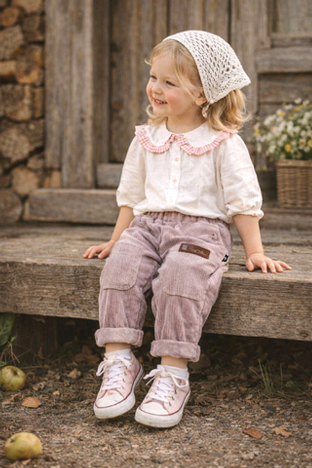 Вельветовые брюки-шаровары Лиловый